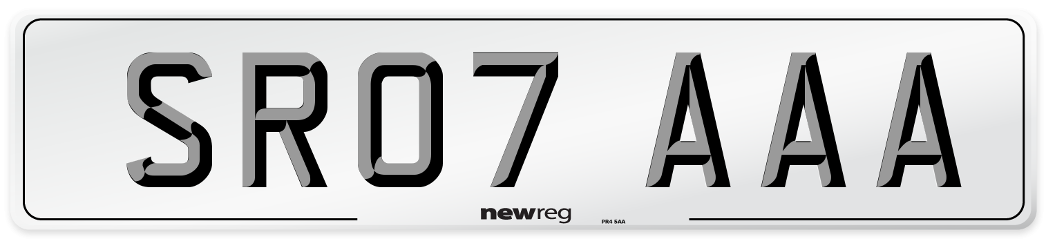 SR07 AAA Number Plate from New Reg